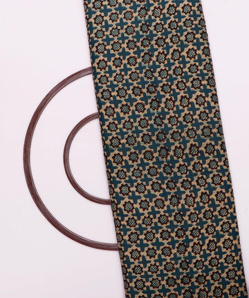 turquoise geometric print rayon fabric